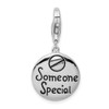 Sterling Silver Someone Special Inscribed Round w/Lobster Clasp Charm
