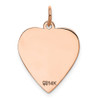 14k Rose Gold Polished Heart Shaped Disc Charm XAC810