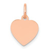 14k Rose Gold Polished Heart Shaped Disc Charm XAC807