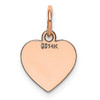 14k Rose Gold Polished Heart Shaped Disc Charm XAC807