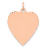 14k Rose Gold Polished Heart Shaped Disc Charm XAC811