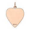 14k Rose Gold Polished Heart Shaped Disc Charm XAC811