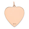 14k Rose Gold Polished Heart Shaped Disc Charm XAC812