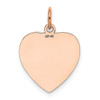 14k Rose Gold Polished Heart Shaped Disc Charm XAC809