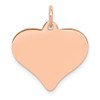 14k Rose Gold Polished Heart Shaped Disc Charm XAC813