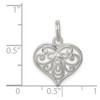 Sterling Silver Heart Charm QC6196