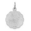 Sterling Silver Rhodium-plated You Are Always In My Heart Disc Charm