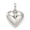 Sterling Silver Puffed Heart Charm QC3705