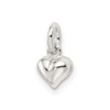 Sterling Silver Polished Puffed Heart Charm QC9182