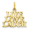 10k Yellow Gold Live Love Laugh Charm