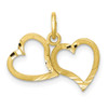 10k Yellow Gold Heart Charm 10C421