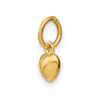 14k Yellow Gold Polished 3-D Puffed Heart Charm K793