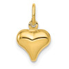 14k Yellow Gold Polished 3-D Puffed Heart Charm C2905