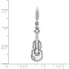 Sterling Silver 3-D Antiqued Violin w/Lobster Clasp Charm