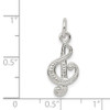 Sterling Silver Treble Clef Charm QC3083