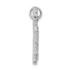 Sterling Silver Rhodium-plated Polished Flute Charm