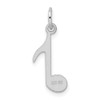 Sterling Silver Rhodium-plated Musical Note Polished Charm QC3758