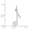 Sterling Silver Rhodium-plated Musical Note Polished Charm QC3758