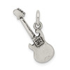 Sterling Silver Antiqued Electric Guitar Charm QC7775