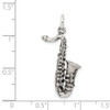 Sterling Silver Antiqued Saxophone Charm