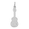 14k White Gold Guitar Charm WCH70