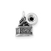 Sterling Silver Antiqued and Textured Phonograph Charm