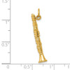 14k Yellow Gold 3-D Clarinet Charm