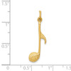 14k Yellow Gold Musical Note Charm C1093