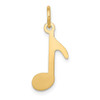 14k Yellow Gold Polished Musical Note Charm XAC927