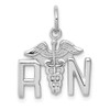 14k White Gold RN Charm K913