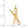 14k Yellow Gold 3D Moveable Scissors Charm