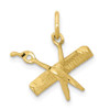 10k Yellow Gold Comb and Scissors Charm 10C760