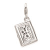 Sterling Silver 3-D Enameled Bible w/Lobster Clasp Charm