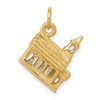 14k Yellow Gold 3-D Church Charm
