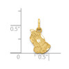 14k Yellow Gold Praying Hands Charm C1304