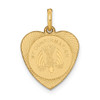 14k Yellow Gold My Confirmation Heart Disc Charm