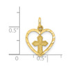 10k Yellow Gold Cross Charm 10C76