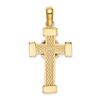 14k Yellow Gold Polished Cross Charm K9714