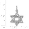 14k White Gold Jewish Star Of David Charm