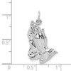 14k White Gold Praying Hands Charm