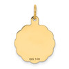 14k Yellow Gold Solid Star Of David Disc Charm