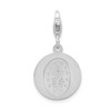 Sterling Silver Miraculous Medal w/Lobster Clasp Charm QCC495