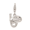 Sterling Silver 3-D Enameled Snorkel w/Lobster Clasp Charm