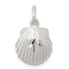 Sterling Silver Diamond-cut Shell Charm