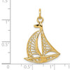 14k Yellow Gold Sailboat Charm A9086