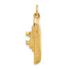 14k Yellow Gold Solid Polished 3-D Cruise Ship Charm