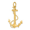 14k Yellow Gold 3-D Large Anchor w/Rope Charm