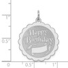 Sterling Silver Rhodium-plated Happy Birthday Disc Charm QC2478