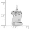 Sterling Silver Rhodium-plated Diploma Charm