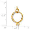 14k Yellow Gold 3D Wedding Rings Charm